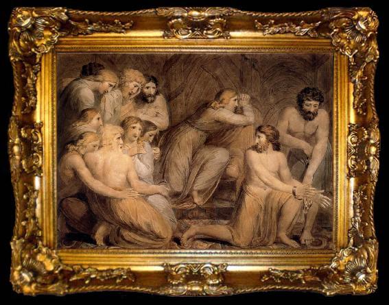 framed  William Blake Joseflasst Simeon tie up, ta009-2